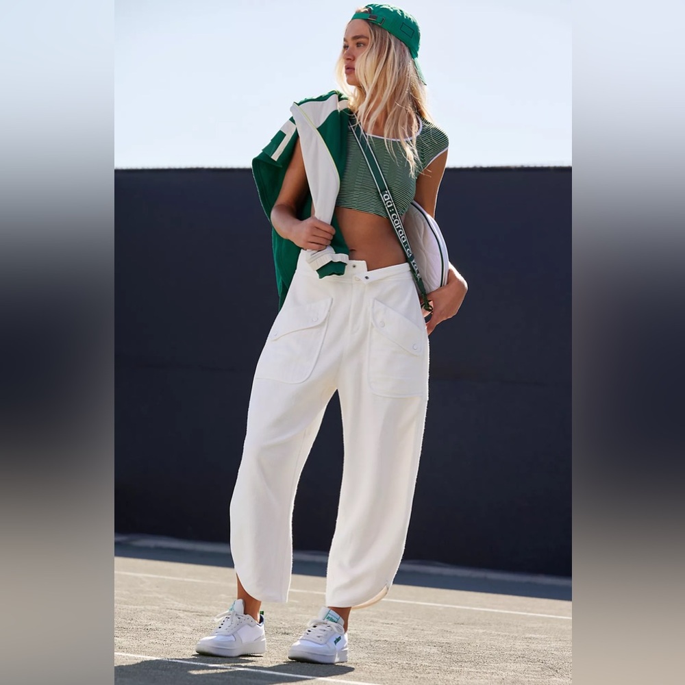 FP Movement by Free People White High-Rise Wide-Leg Pants